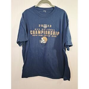 2013 BCS National Championship Notre Dame Tee Navy Blue